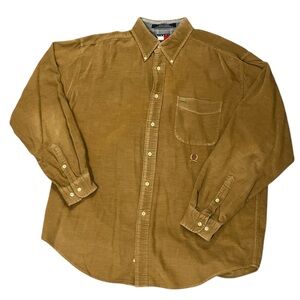 Vintage Tommy Hilfiger corduroy brown shirt size 2xxl (please read measurements)